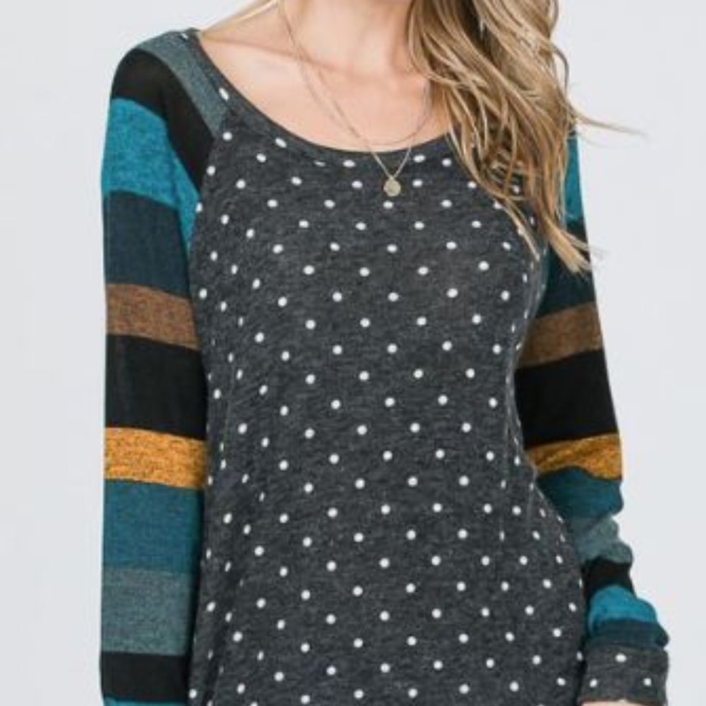 Polka Dot Print Top